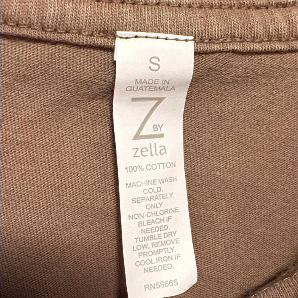 NEW [Zella] Relaxed Washed 2.0 Long Sleeve Athletic Slub Tee Olive Women’s Small - Picture 10 of 11